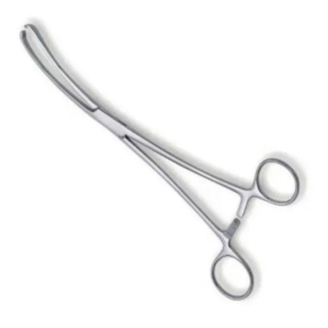 museux tenaculum forceps – curved jaw | 6mm tip | 24 cm | stainless steel