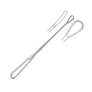 bumm uterine curette – rigid & blunt stainless steel gynecology instrument – 34 cm length