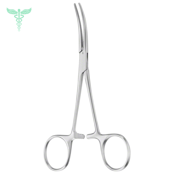 pean forceps – delicate pattern, curved | 13 cm | serrated jaws | surgical hemostat clamp (copy)
