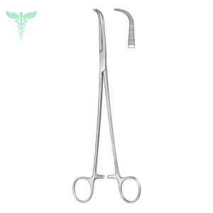 gemini forceps – curved | 25.0 cm | stainless steel surgical hemostatic clamp