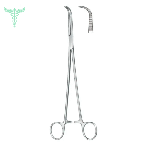 gemini forceps – curved | 25.0 cm | stainless steel surgical hemostatic clamp