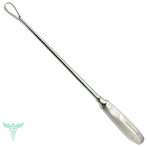 recamier curette – sharp & rigid | stainless steel | 31 cm
