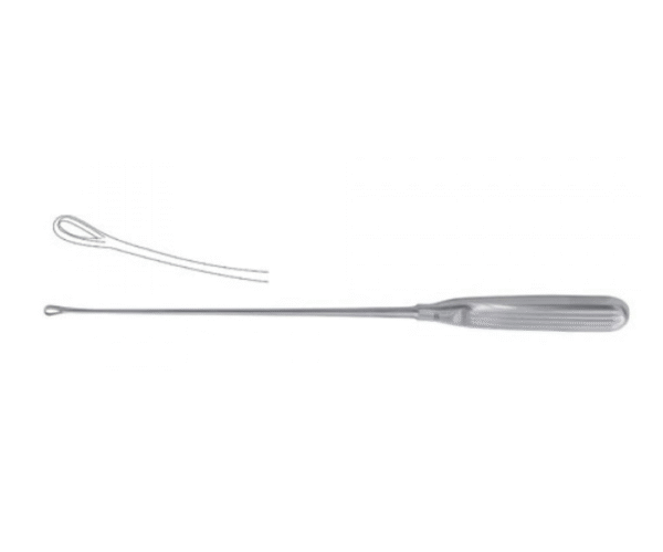 sims/recamier uterine curette – blunt & malleable | stainless steel | 31 cm